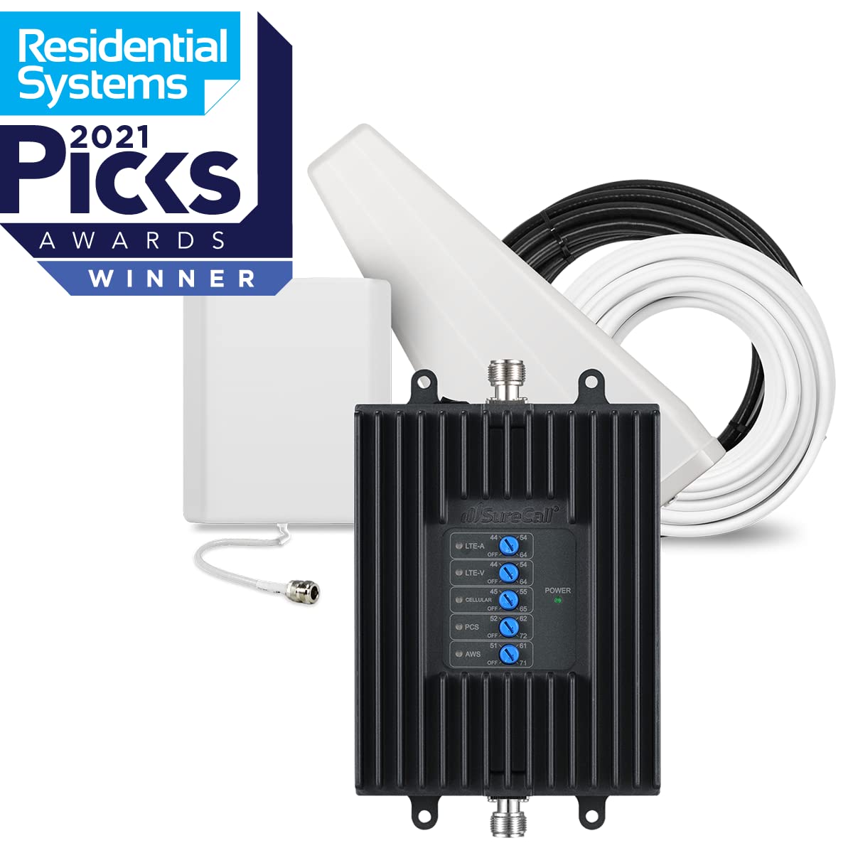SureCall Fusion Professional Cell Phone Signal Booster, Up to 8000 sq ft, Multi-Carrier Support with Yagi & Panel Antennas