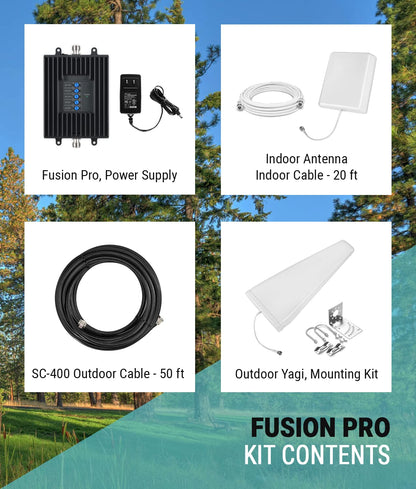 SureCall Fusion Professional Cell Phone Signal Booster, Up to 8000 sq ft, Multi-Carrier Support with Yagi & Panel Antennas