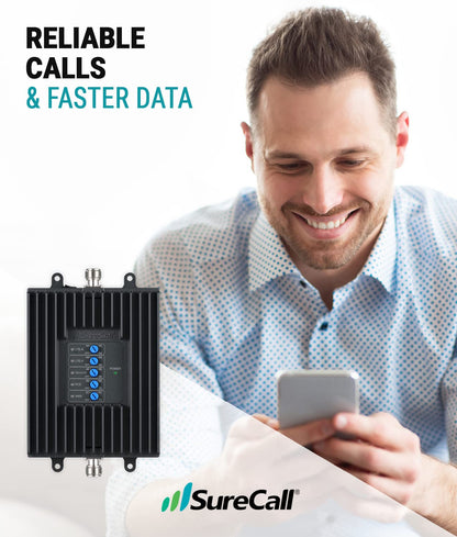 SureCall Fusion Professional Cell Phone Signal Booster, Up to 8000 sq ft, Multi-Carrier Support with Yagi & Panel Antennas