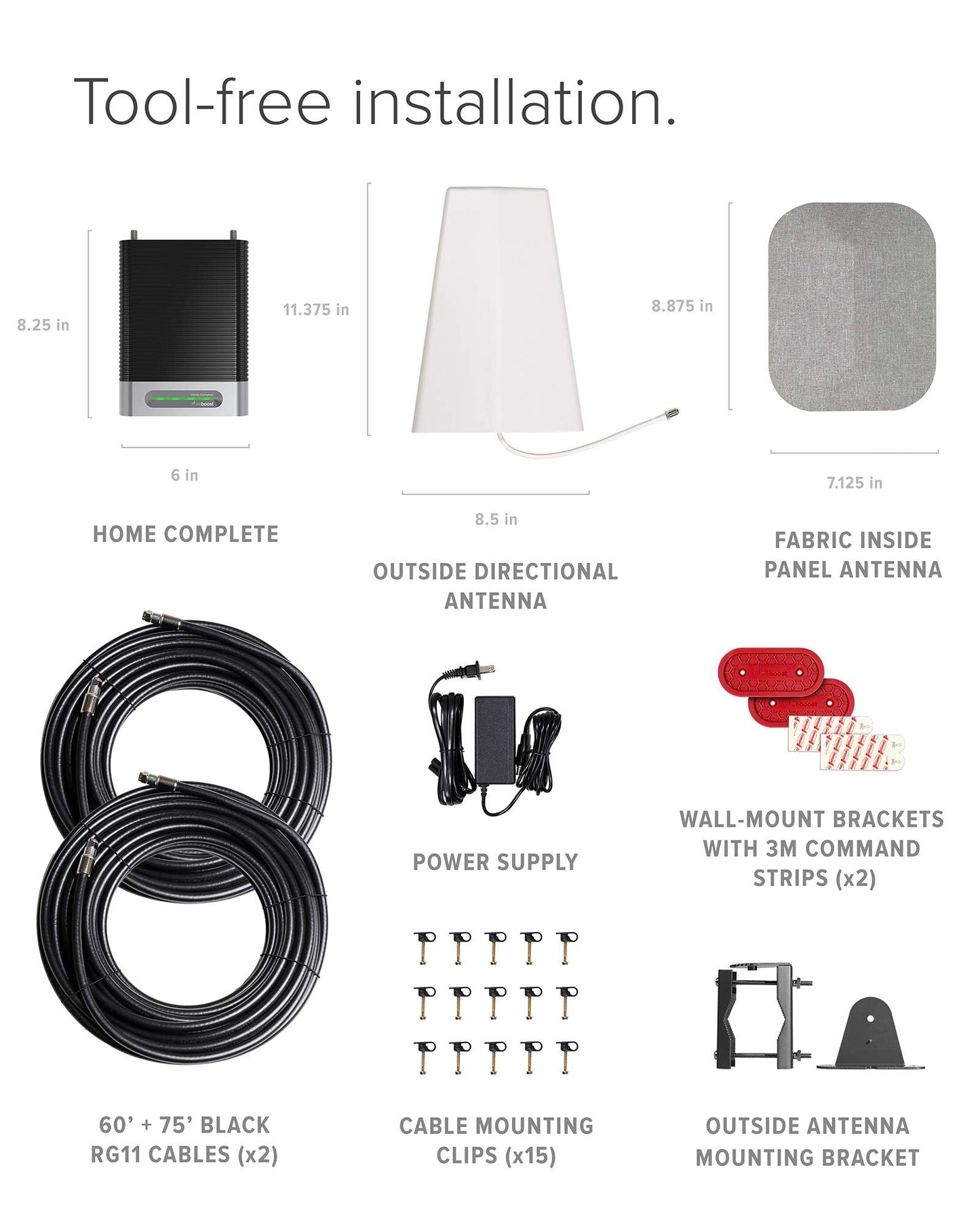 weBoost Home Complete 5G/4G LTE Cell Phone Signal Booster, Multi-Carrier Support for Verizon, AT&T, T-Mobile & More (470145)