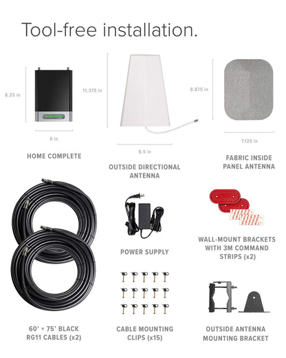 weBoost Home Complete 5G/4G LTE Cell Phone Signal Booster, Multi-Carrier Support for Verizon, AT&T, T-Mobile & More (470145)
